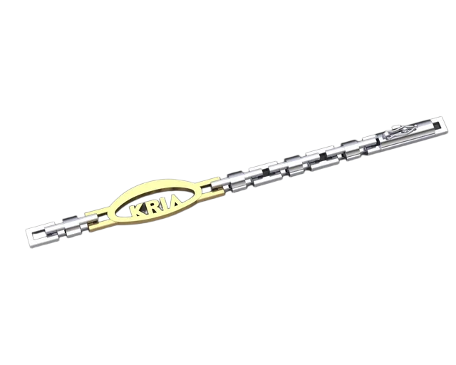 Именная цепь с жёлтой пластиной