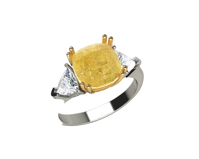 Кольцо с кушоном и триллионами