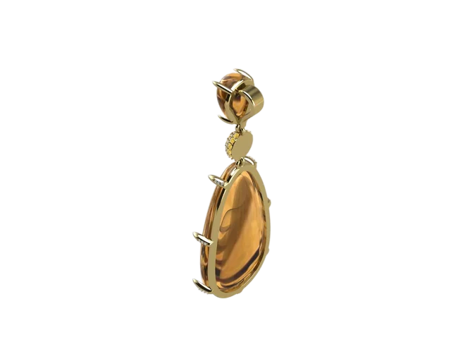 Серьги с коньячными каплями
