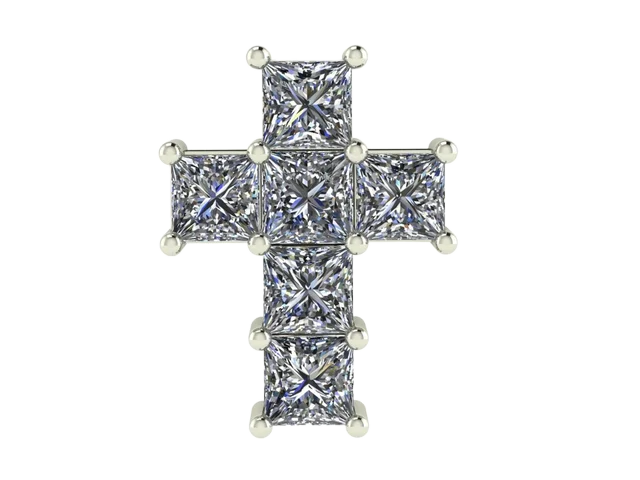 Кулон-крест из бриллиантов