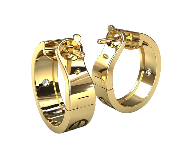 Серьги-конго с бриллиантами