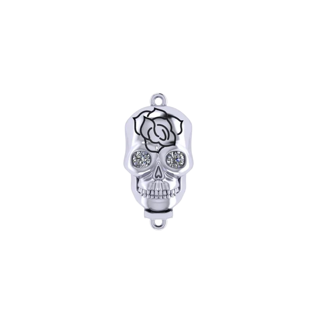 Замок-череп с розой