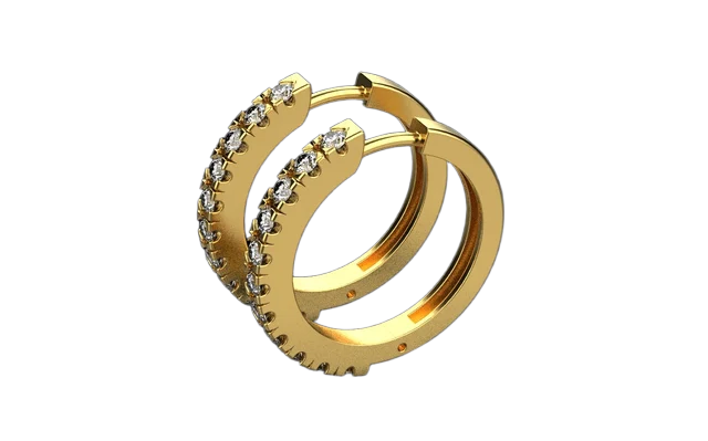 Серьги-конго с дорожкой из 11 камней