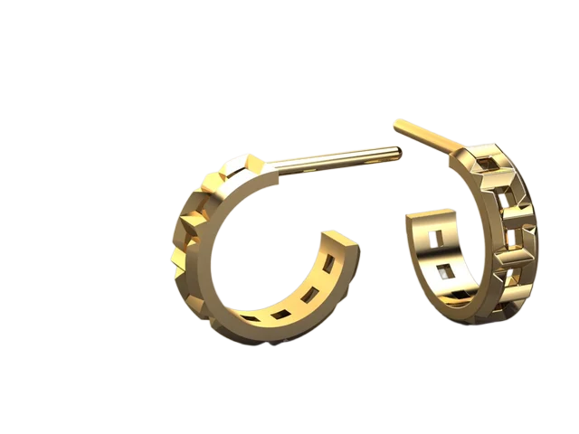Серьги-конго ажурные с вырезами