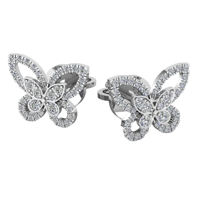 Серьги-бабочки с бриллиантами
