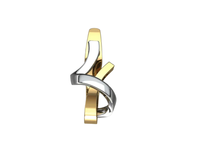 Серьги с переплетением лент