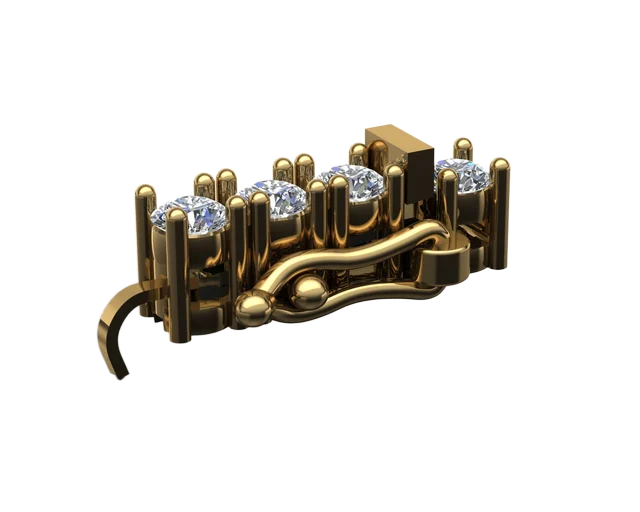 Замок-коробочка с бриллиантами