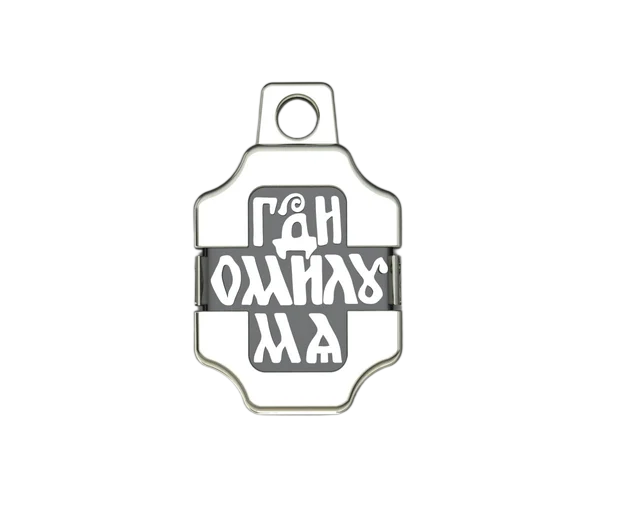 Крест с серой эмалью и монограммами