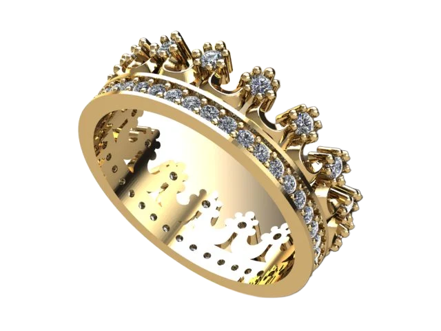 Кольцо-корона с бриллиантами