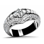 Кольцо с дорожками камней Os 2725