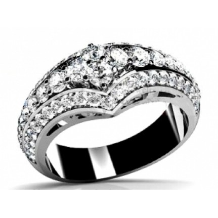 Кольцо с дорожками камней Os 2725