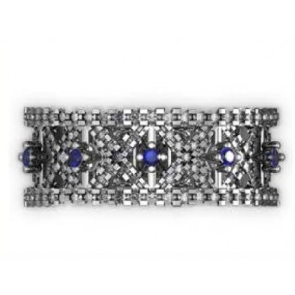 Кольцо с дорожками камней Os 2025