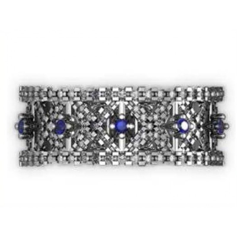 Кольцо с дорожками камней Os 2025