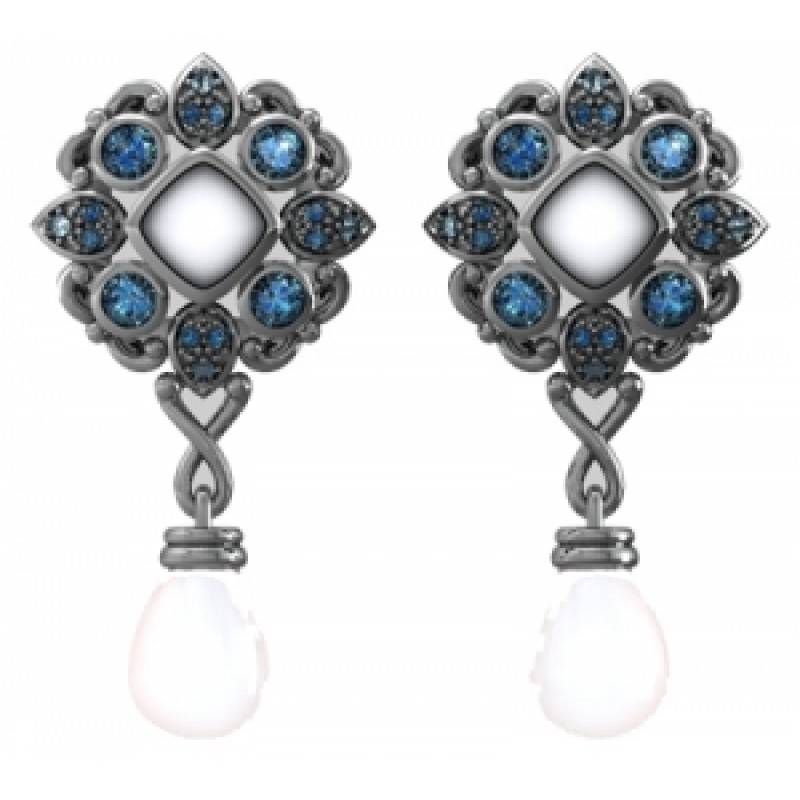 Серьги висячие с крупными камнями Os 4028