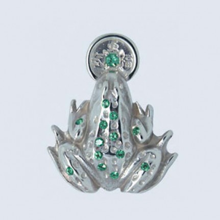 Подвеска лягушка с камнями П-358