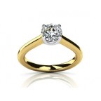 Кольцо двухцветное с крупным камнем Os 2600