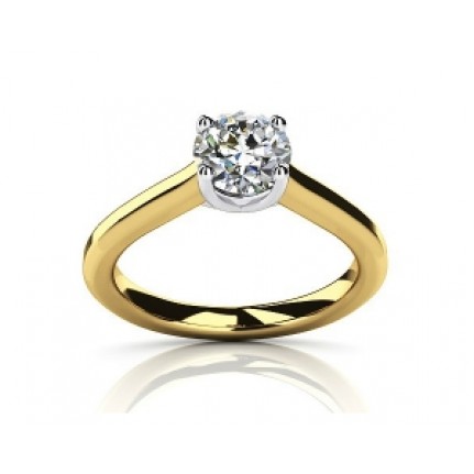 Кольцо двухцветное с крупным камнем Os 2600