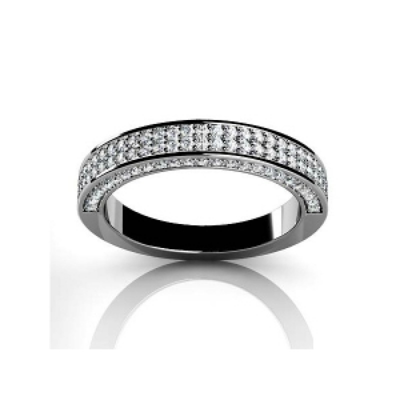 Обручальное кольцо с дорожками камней Os 2196