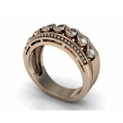 Кольцо с дорожкой камней Os 2041