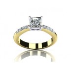 Кольцо двухцветное с крупным камнем Os 2659