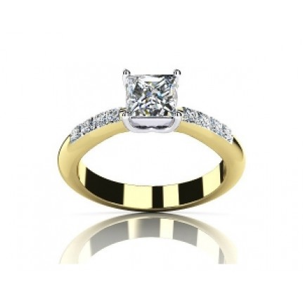 Кольцо двухцветное с крупным камнем Os 2659