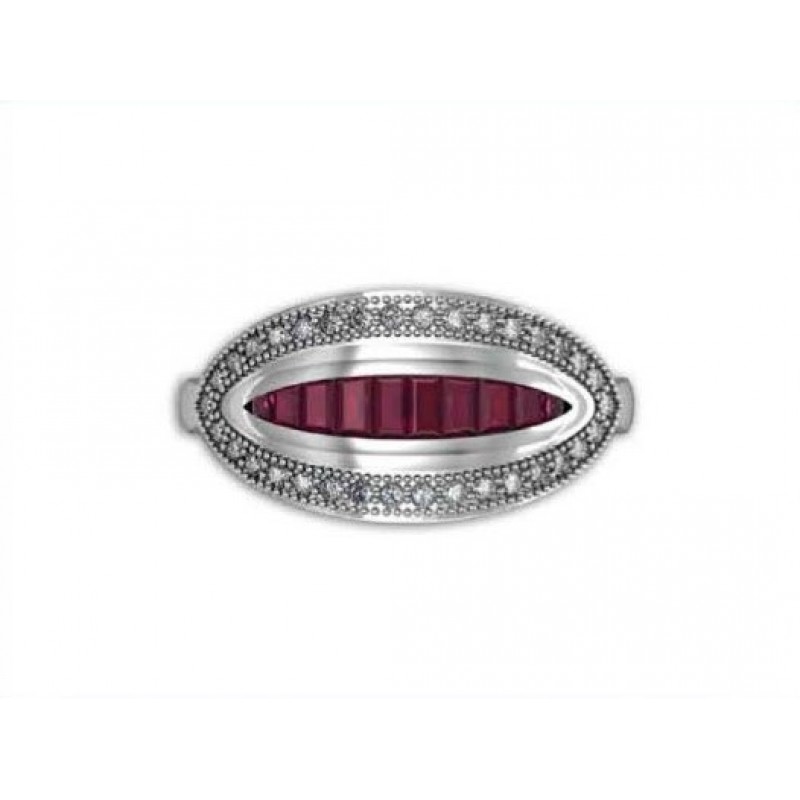 Кольцо с дорожками камней Os 1060