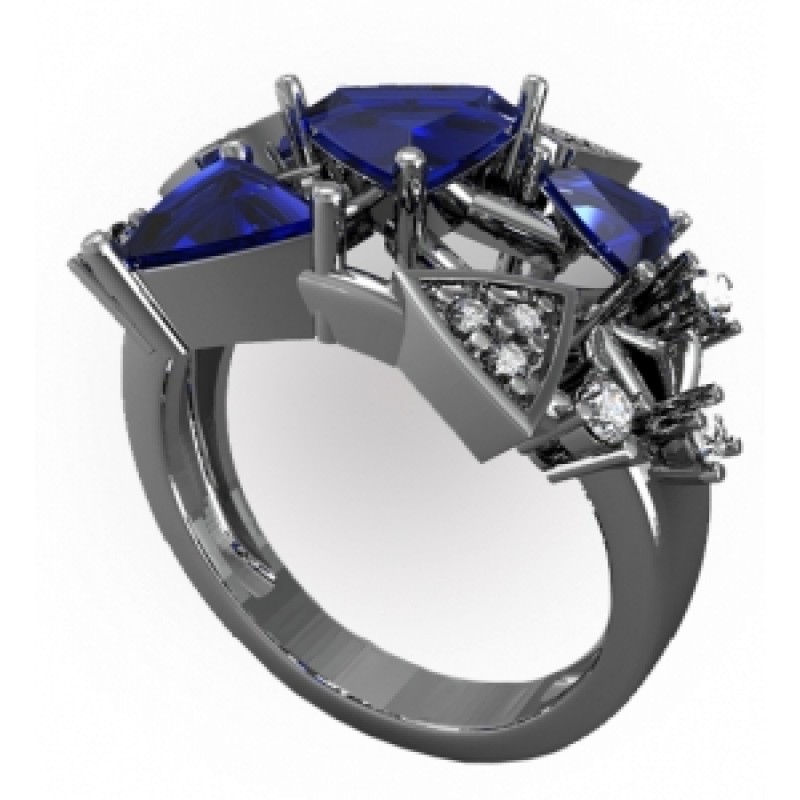 Кольцо с крупными камнями Os 7198