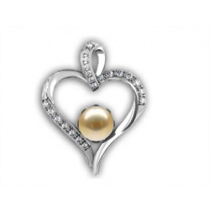 Подвеска Сердце с жемчугом Os 5112