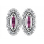 Серьги с дорожками камней Os 1065