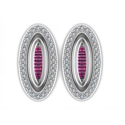 Серьги с дорожками камней Os 1065