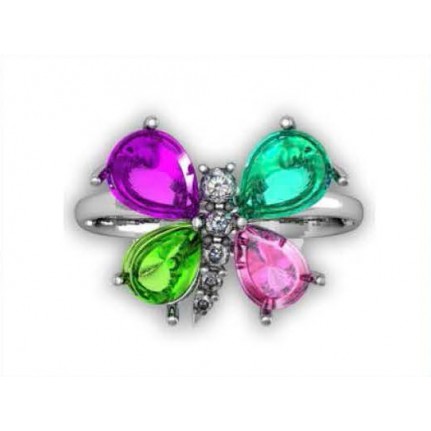 Кольцо Бабочка с крупными камнями Os 7016