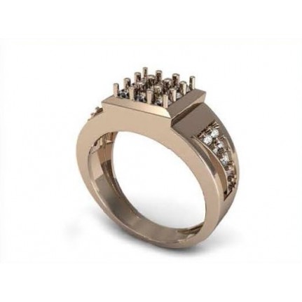 Кольцо с дорожками камней Os 3018