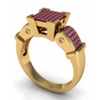 Кольцо с дорожками камней Os 3034