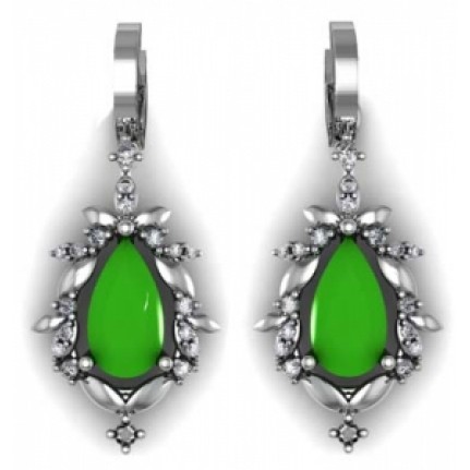Серьги висячие с крупным камнем Os 1675