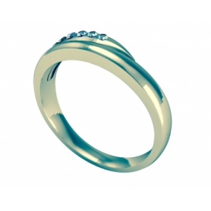 Кольцо с дорожкой камней Os 2119