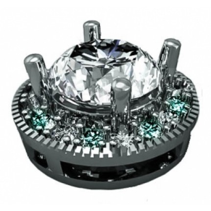 Подвеска с крупным камнем в обрамлении мелких камней Os 5146