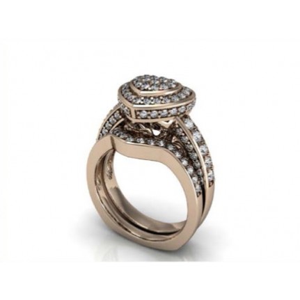 Кольцо с дорожками камней Os 2501