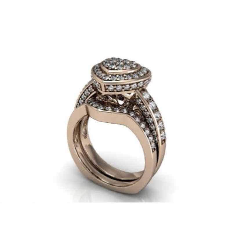 Кольцо с дорожками камней Os 2501