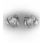 Серьги - пусеты Цветочек с крупным камнем Os 4041