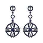 Серьги висячие с дорожками камней Os 1575