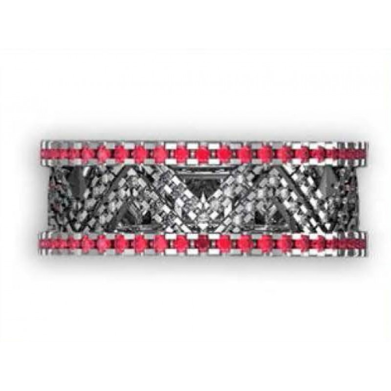 Кольцо с дорожками камней Os 2040