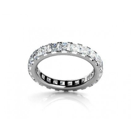 Обручальное кольцо с камнями по кругу Os 2148