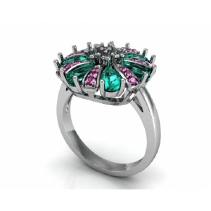 Кольцо Цветок Os 7087