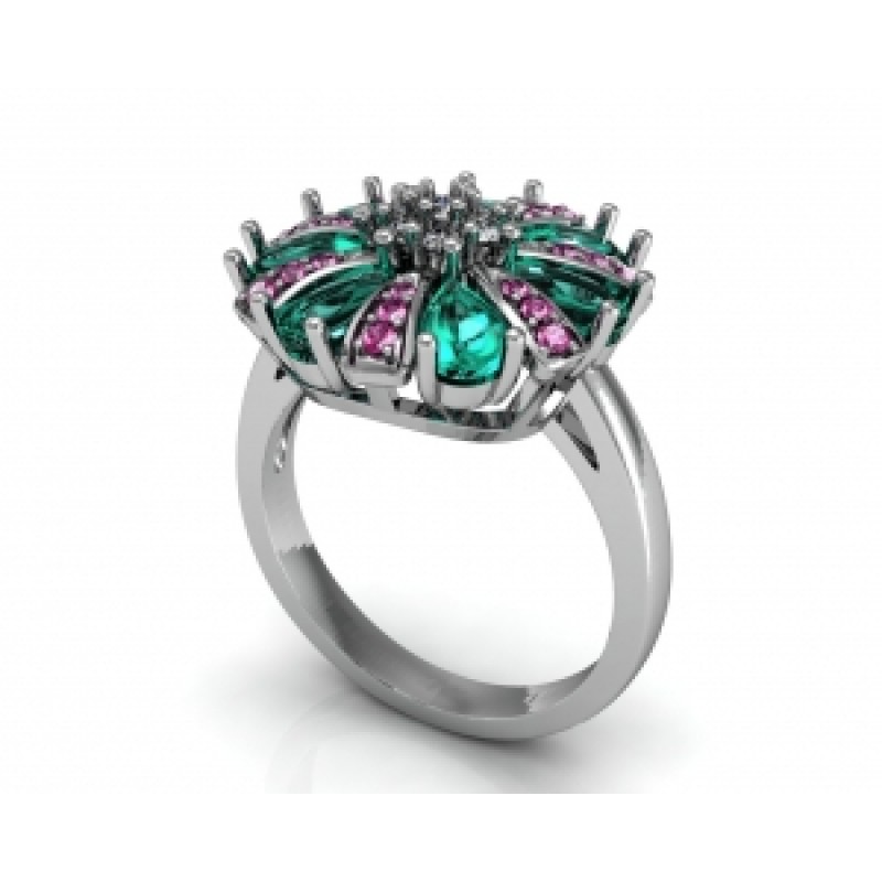 Кольцо Цветок Os 7087