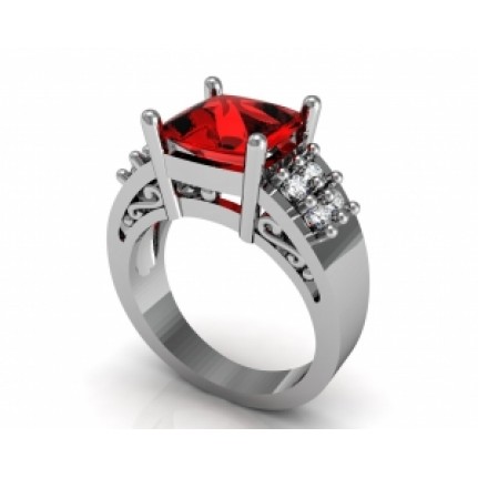 Кольцо ажурное с крупным камнем Os 7191