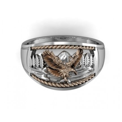 Кольцо с изображением орла Os 3030