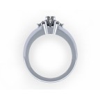 Кольцо с дорожками камней Os 2705