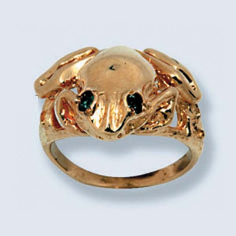 Кольцо лягушка с камнями 1326