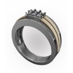 Кольцо с дорожками камней Os 3082