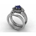 Кольцо двойное ажурное с дорожками камней Os 7130